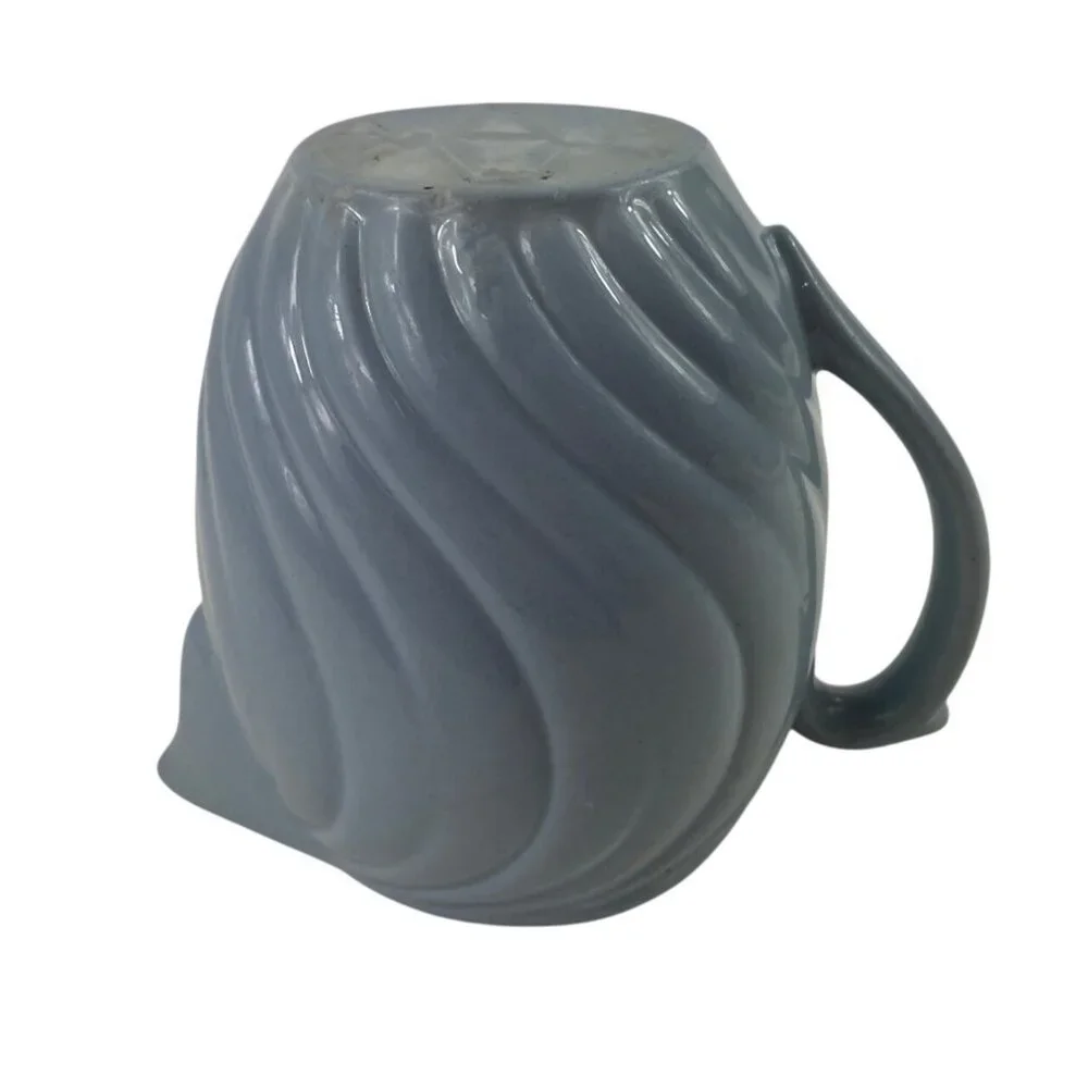 Vintage Blue Swirl Art Deco Ceramic Water Juice Pitcher - Picture 7 of 12
